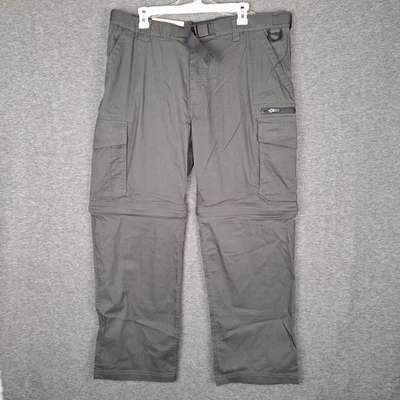 BC Clothing Men's XXL  x 30 Gray Hiking Convertible Outdoor Cargo Pants - Image 1 of 4