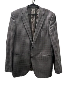 Ermenegildo Zegna Blazer Anzug Sakko Herren 54 R grau blau braun kariert Sport Mantel - Bild 1 von 15