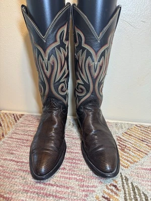 Justin винтажный экзотический ящерица ботинки 7D - Изображение 1 из 4