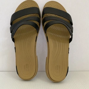 Crocs Iconic Riemchen-Slipper Damengröße 8 schwarz bequem - Bild 1 von 6