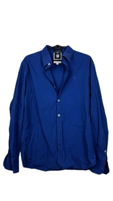 G-Star RAW Men’s Blue Long Sleeve Button-Up Shirt Size XL Casual - Image 1 of 4