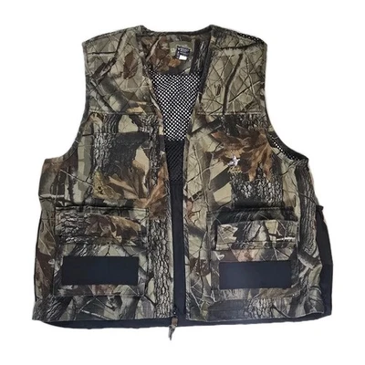 Quail Unlimited Camo Hunting Vest Dove Hunter Hardwoods Grey Men's LG - Image 1 of 4