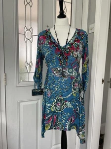 Womens Joe Browns Pretty Teal Tunic - Size 10 - Picture 1 of 7
