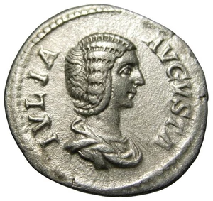 Julia Domna AR Denarius (210 d.C.), Fortuna - Foto 1 di 6