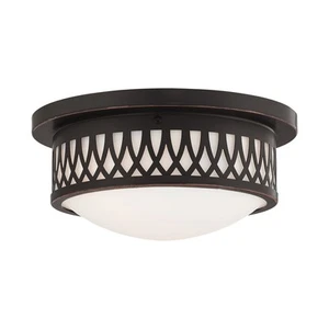 Livex Lighting 7351 Westfield Flush Mount Ceiling Fixture - Bronze - Picture 1 of 4