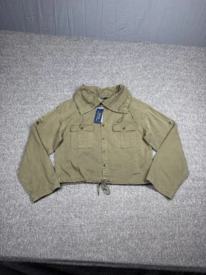 Polo Ralph Lauren Military Jacket Womens XS Green Field Officer Cropped - Image 1 of 4