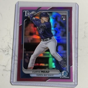 2024 Bowman Chrome Fuchsia Pink Refractors #49 Curtis Mead /299 - Picture 1 of 2