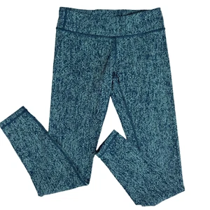 Ivivva by Lululemon Leggings Girls 14 Marbled Teal Blue Athleisure Yoga Running - Picture 1 of 8