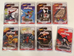 Hot Wheels Marvel 2014 Walmart Exclusivo Serie Spider-Man, Juego Completo de 8 Coches - Imagen 1 de 8