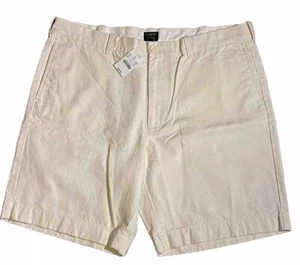 J.Crew Men's GRAMERCY 9” Shorts Cream Linen Like 100% Cotton Size 38 W NEW Tag - Picture 1 of 8