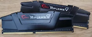 G.SKILL RIPJAWS V 16GB (8GBx2) DDR4 RAM 3200Mhz F4-3200C16S-8GVKB - Used Working - Picture 1 of 2