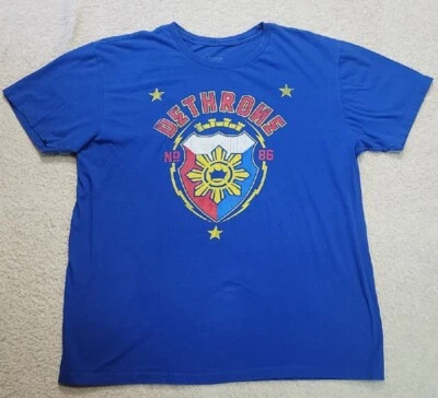 Dethrone Royalty Brand No 86 Mens Back Graphic Blue Size XL Short Sleeve T-Shirt - Image 1 of 4