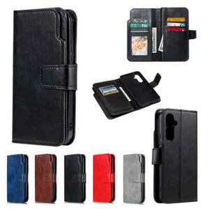 For Samsung S25 S24 S23 S22 S21 S20 S10 Plus Flip Leather Wallet Book Case Cover - Picture 1 of 37