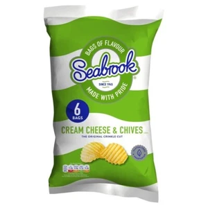 Seabrook Cream Cheese & Chives Flavour Crisp 24 x 25g - TRACKED POSTAGE - Picture 1 of 1