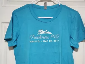 Preakness Horse Racing T-Shirt 142. Pimlico 2017 Damen Größe XL blau Neu ohne Etikett - Bild 1 von 4