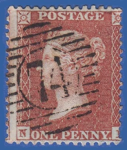 W1 GB QV 1855 1d ROSSO MARRONE SGC6 FU LONDRA N.74 - Foto 1 di 2