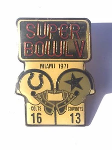 Vintage Baltimore Colts Super Bowl V Coke Starline Pin Dallas Cowboys L16 - Picture 1 of 2