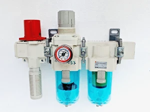 SMC AC40X-F06-6-B-X2456 Air Filter Regulator Oiler, FRL Unit # NEW - Picture 1 of 7