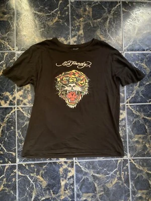 Футболка с тигровым принтом Ed Hardy от Christian Audigier размер X-large Y2K черная - Изображение 1 из 4