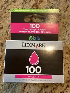 Genuine Lexmark #100 Magenta Ink Cartridge 14N0901 - Picture 1 of 5