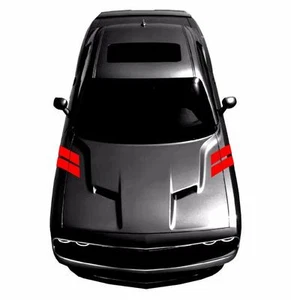 NUEVO 4" Fender Hood Hash Bars RACING RAYAS calcomanías de vinilo (se adapta a CHALLENGER) - Imagen 1 de 25