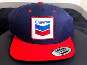 mens snapback Chevron red white and blue trucker hat adult size the classics - Picture 1 of 12