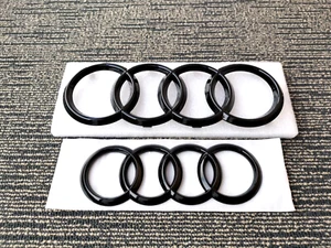 Gloss Black OEM Style Set Audi Front Rear Badge Replacement for Q5 SQ5 13-20 - Picture 1 of 7