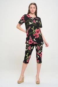 Travel Knit Capri Set, A-Line SS,New, Jostar Stretchy no-iron poly/span #431 - Picture 1 of 3