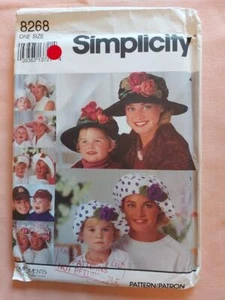 Simplicity 8268 Mother's & Daughters Hats Pattern - Picture 1 of 2