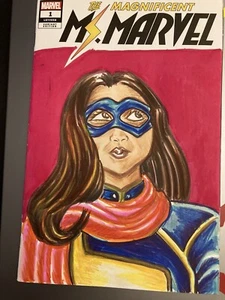 Ms. marvel # 1 Blank Cover With Original Art  - Picture 1 of 4