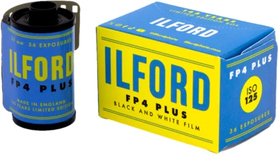 Ilford RETRO Packaging FP4 Plus 125 asa Black & White 35mm Film 36 exposures 145 - Image 1 of 4