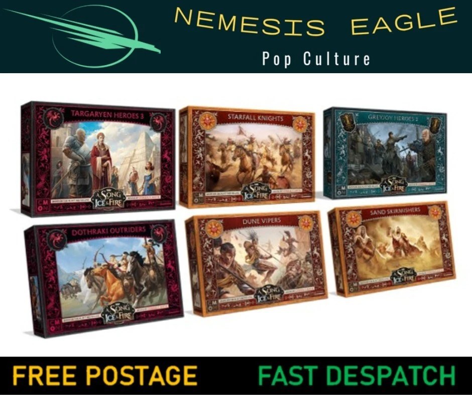 CMON DARK SWORD MINIATURES IDC CANCIÓN DE HIELO Y FUEGO MINIATURAS JUEGO PAQUETES DE EXPANSIÓN TARGARYEN MARTELL GREYJOY