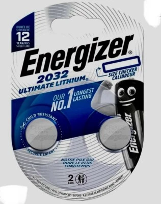 2 ENERGIZER CR2025 ULTIMATE LITHIUM BATTERIES 3V COIN CELL DL2025 EXP 2031  - Image 1 of 4