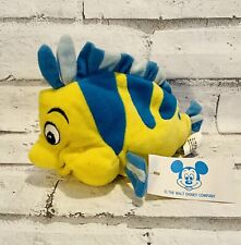BNWT Vintage 1990’s Flounder Plush Beanie Plush Soft Toy From Disney World USA