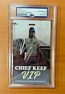 Pase de gira VIP autografiado firmado por Chief Keef losa autenticada PSA/DNA - Imagen 1 de 2