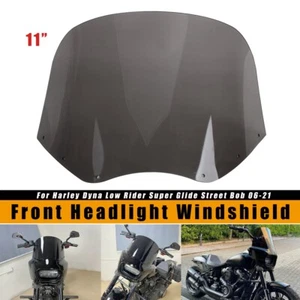 11" Headlight Windshield for Road Warrior Fairing Harley Street Bob Low Rider - Picture 1 of 12