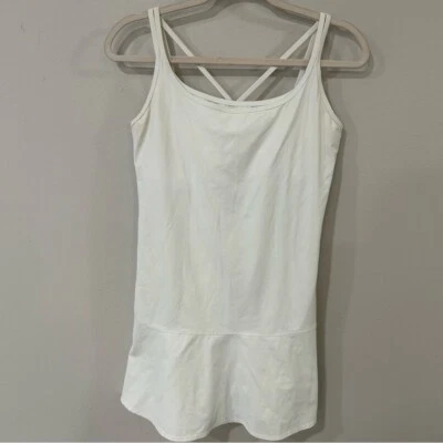 Vestido de tenis atlético de golf Tail Performance blanco con tiras para mujer talla grande” Foto 1 de 4