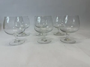 Vintage RADIO BRAND Fine Etched Glass Small Brandy Wheat Pattern QTY 6 - Picture 1 of 5