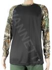 Men's Realtree Active wear 2 Tone RT Edge Camo LS Polyester Wicking Shirt NEW