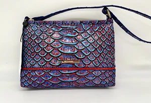 NWT BRAHMIN Vanzant Collection Lorelei Shoulder Bag, Vista Blue - Picture 1 of 10