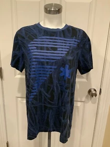 G-Star RAW Men's Blue Floral Short Sleeve Shirt T-Shirt, Size Small - Picture 1 of 9
