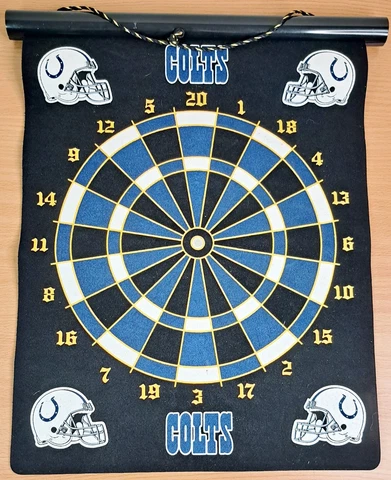NFl Indianapolis Colts Magnetic Dart Board Scroll - NO DARTS - Fan Cave Cover