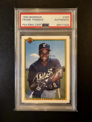 1990 Bowman Frank Thomas ROOKIE Auto PSA #320 🔥👀✅ White Sox HOF RC - Image 1 of 2