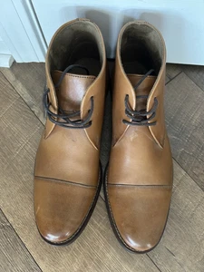 Men's Stafford Genuine Leather Lace Up Boots NWT Size 9.5 Brown Fall NWOB - Picture 1 of 4