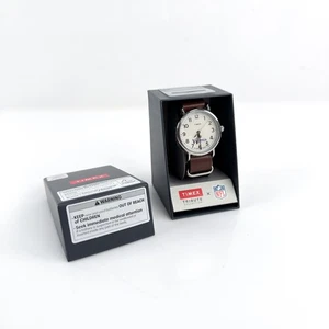 Timex Tribute Collection Uhr NFL Minnesota Vikings Lederband Neu - Bild 1 von 4