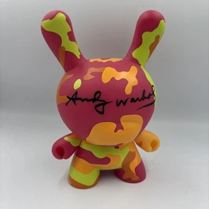 KidRobot Limited Andy Warhol Masterpiece 8" Pink Camoflauge Dunny Vinyl Figure - Picture 1 of 3