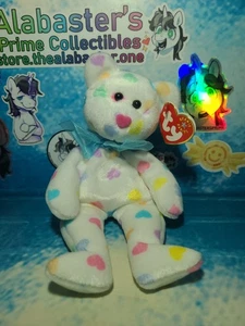 TY Beanie Baby - KISSME the Valentines Bear (8 inch) - MWMTs Stuffed Animal Toy - Picture 1 of 5