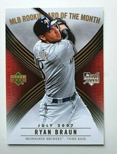 RYAN BRAUN 2007 Upper Deck ROOKIE OF THE MONTH insert #ROM-4 NM BREWERS