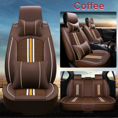 Car Seat Covers for Jaguar 5-Seats Leather Protection Cushion Brown 004 luxury Foto 1 de 4