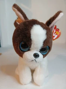 Dog Plush Ty Beanie Babies Portia The Boston Terrier 6" - Picture 1 of 8
